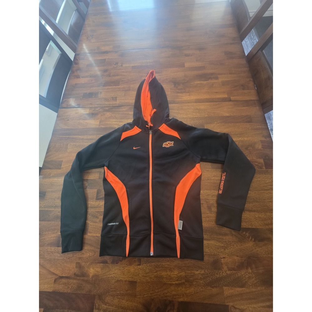 Nike Therma Fit Hoodie Youth XS Oklahoma State Cowboys Zip Up Jacket Sku 15